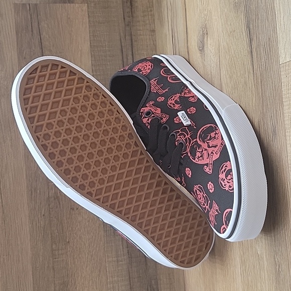 Vans  Black and Pink Patterned Sneakers - Picture 3 of 11